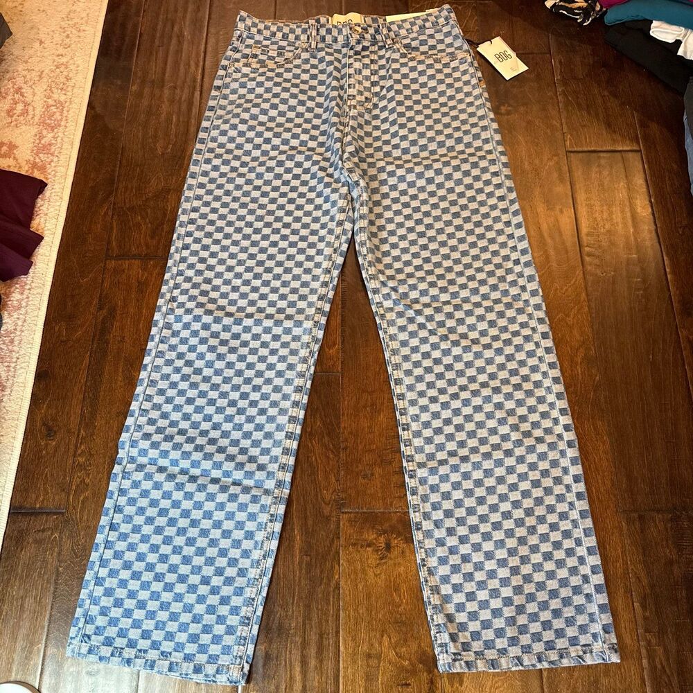 Urban Outfitters BDG Checkerboard Skate Fit Straight Jeans 30 NWT Streetwear